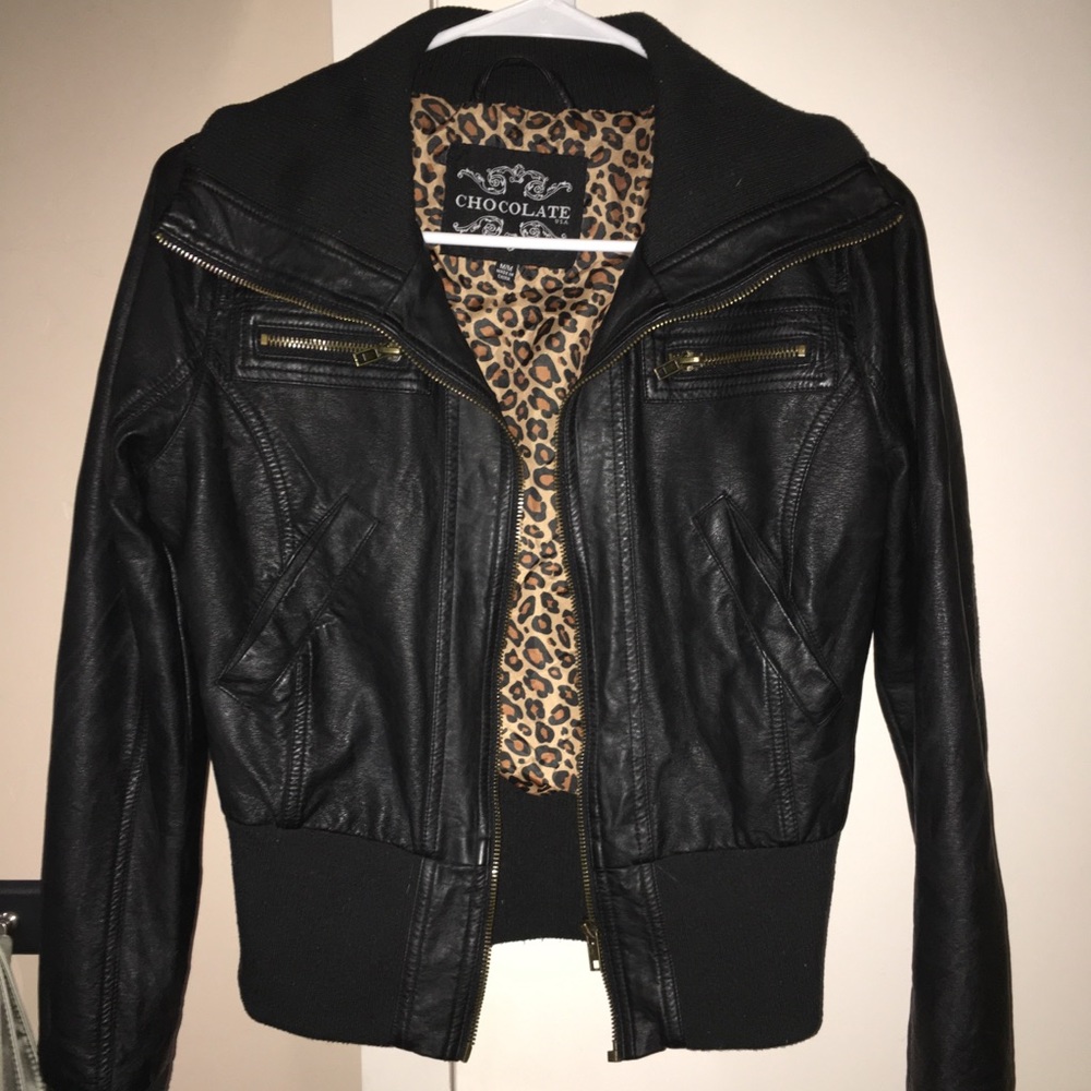 Bomber leather jacket